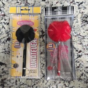 Revolution Black Eyeliner and Red Lip Liner Duo